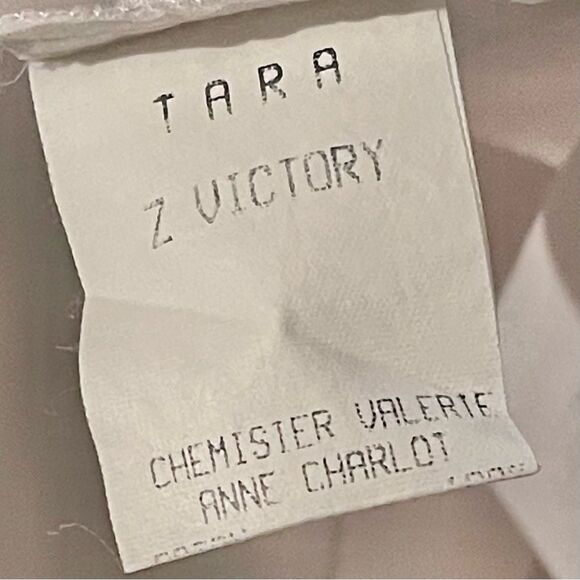 Printemps France Z Victory White Cotton Neapolitan Cuff Puritan Collar Blouse - Picture 14 of 16